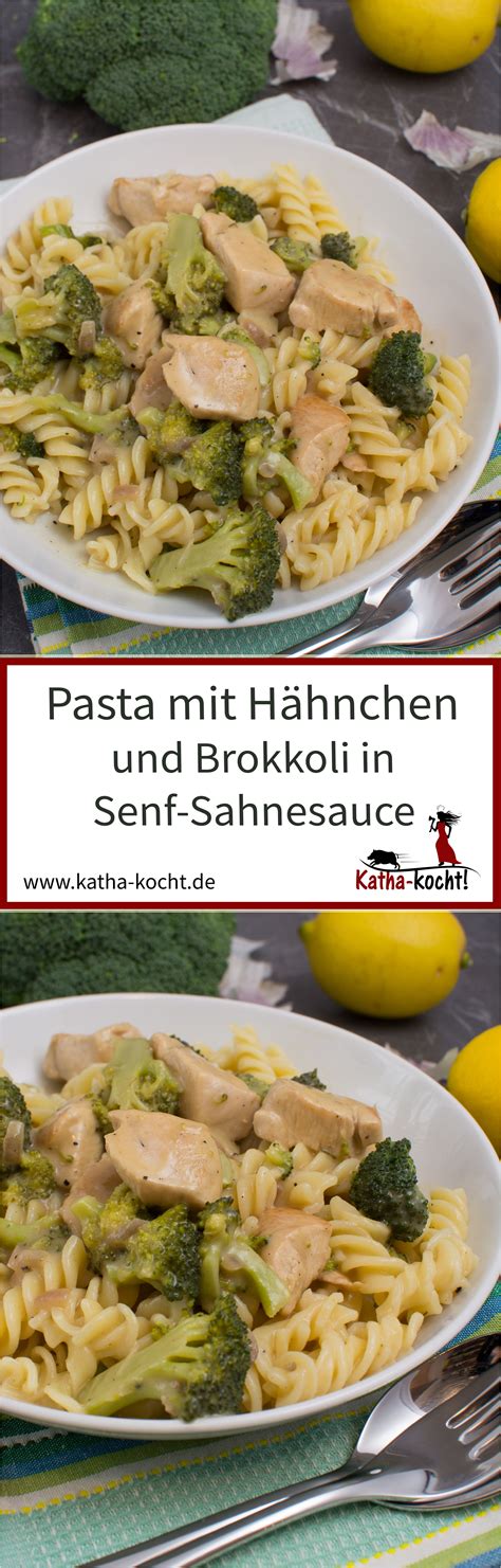 Pasta mit Hähnchen und Brokkoli in Senf Sahnesauce Rezepte mit