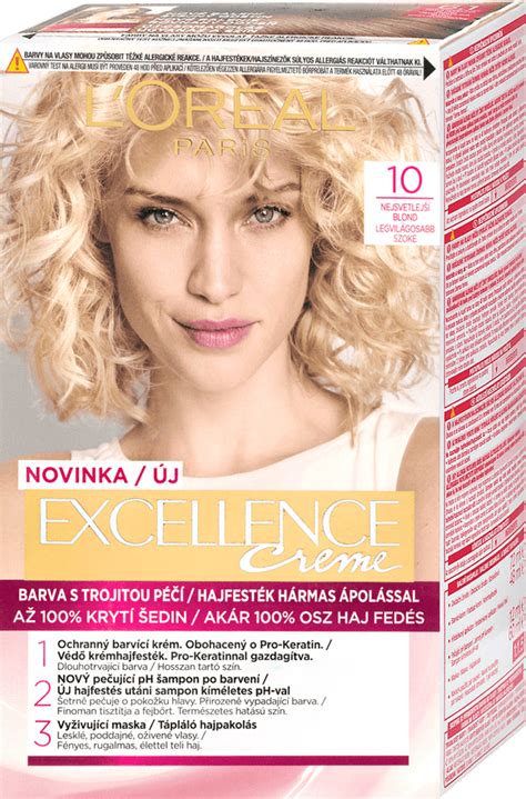 L'Oreal Paris Excellence Creme Hair Color Lightest Blond 10, 192 ml ...