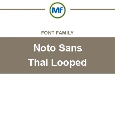 Noto Sans Thai Looped Font Family: Download Free (Google Fonts ...