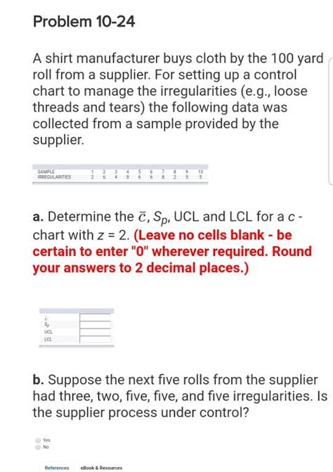 Solved Problem A Shirt Manufacturer Buys Cloth By The Chegg