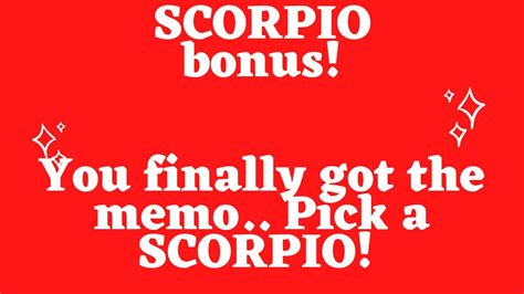 Scorpio Bonus ♏️ ~ You Finally Got The Memo Pick A Scorpio 📝 Tarot