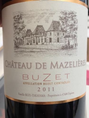 2011 Les Vignerons de Buzet Château de Mazelières Vivino US