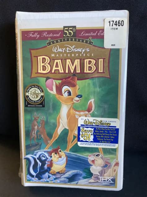 Disney Bambi Vhs Th Anniversary Limited Edition Masterpiece