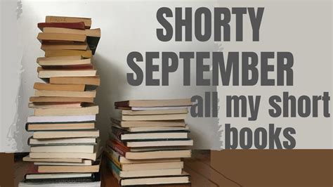 Shorty September All The Short Books On My Tbr Lots Of Short Book