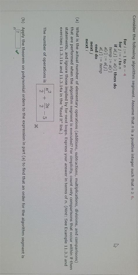 Solved Consider The Following Algorithm Segment Assume That Chegg