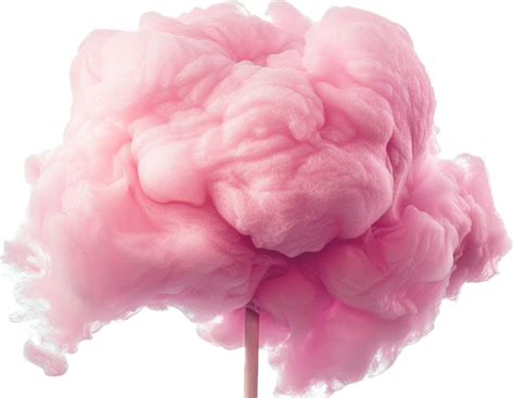 Ai Generated Fluffy Pink Cotton Candy On Stick Png 42655282 Png