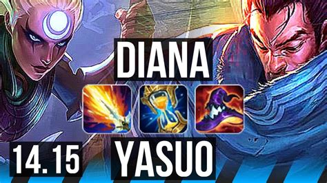 Diana Vs Yasuo Mid 46k Dmg 6 Solo Kills 500 Games Dominating