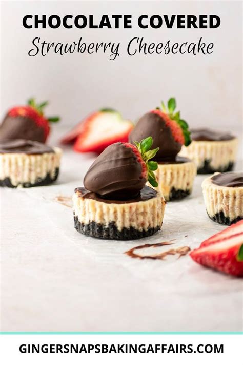 Chocolate Covered Strawberry Mini Cheesecakes Ginger Snaps Baking Affairs Recipe Mini