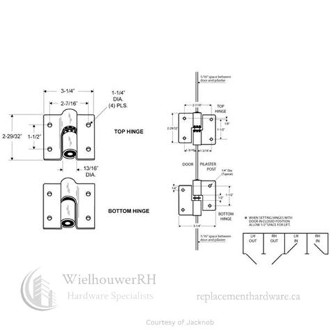 7063 Hinge Surface Mounted Lh Inrh Out 125 Stainless Steel