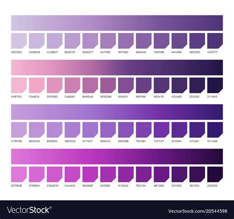 Purple Pantone Color Chart