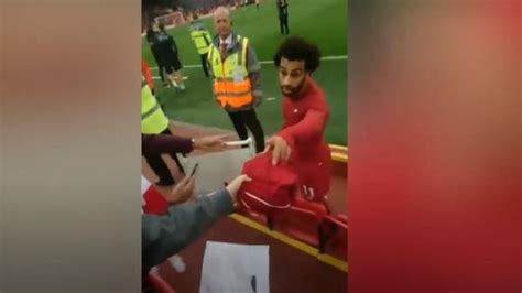 WATCH: Mo Salah’s kind gesture leaves young Liverpool fan in tears