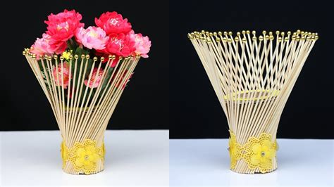 Beautiful Flower Vase Idea With Chopsticks Home Decoration Ideas