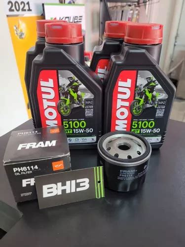 Motul 15w50 Kit Troca Óleo Bmw 1200 1200 Gs Fram Ph6114 Mxx