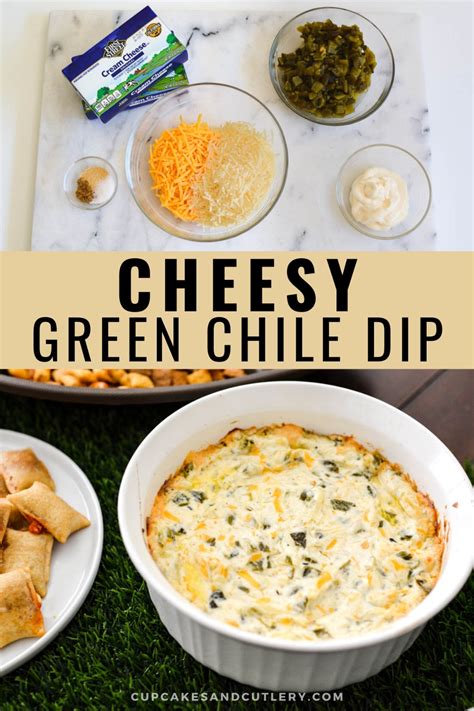 Cheesy Green Chile Dip Recipe Warm Dip Recipes Chili Cream Cheese