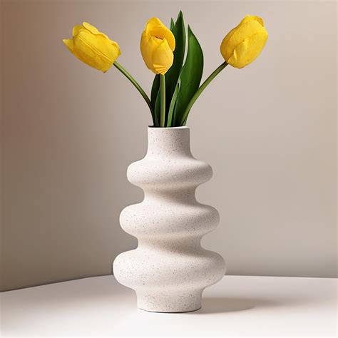 Amazon Fixwal White Ceramic Vase Set Of Flower Vase For Home