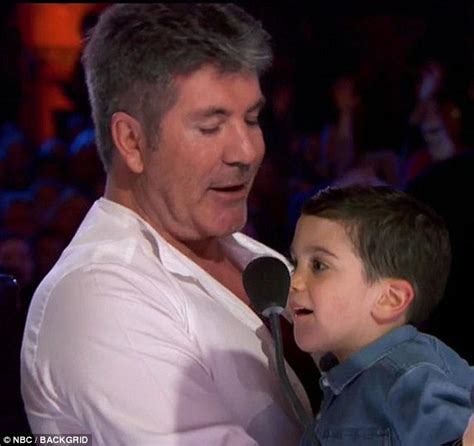 Simon Cowell Kisses Son Eric During Americas Got Talent Auditions