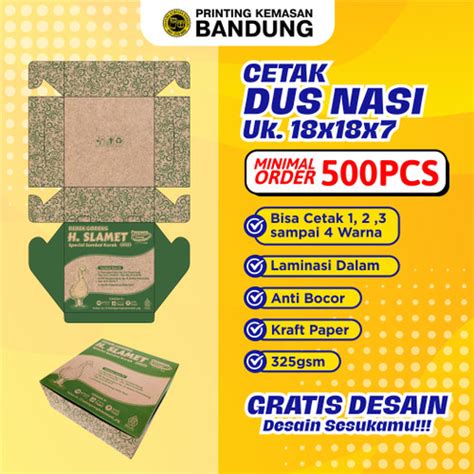 Jual Custom Cetak Dus Nasi X X Catering Paper Lunch Box Katering