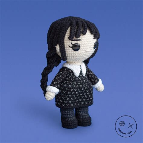 Wednesday Addams Inspired Pdf Crochet Amigurumi Doll Etsy