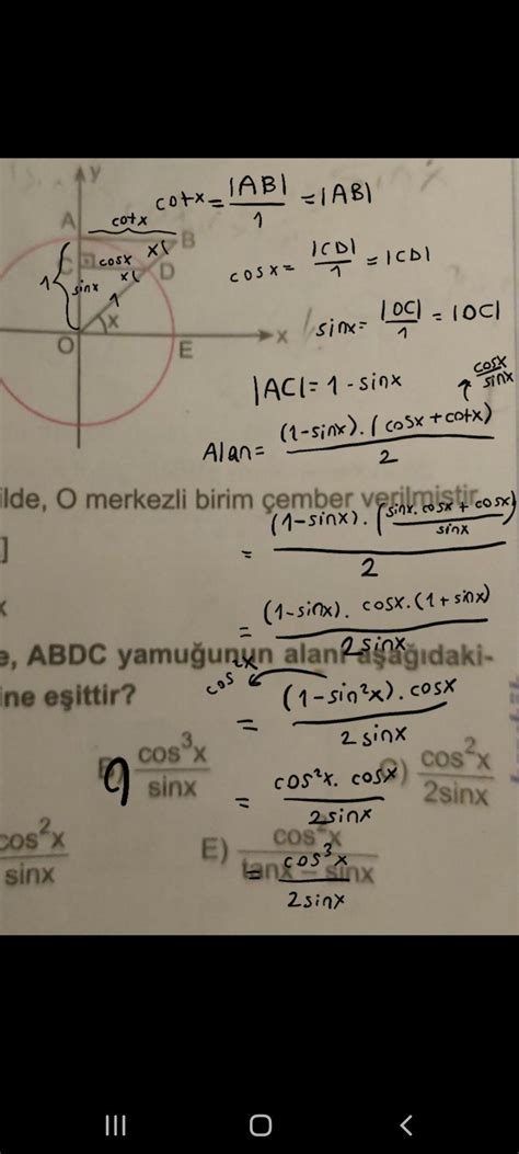 Sinif Trigonometri Sorusu I Lemli Cevap Atar M S N Z Eodev