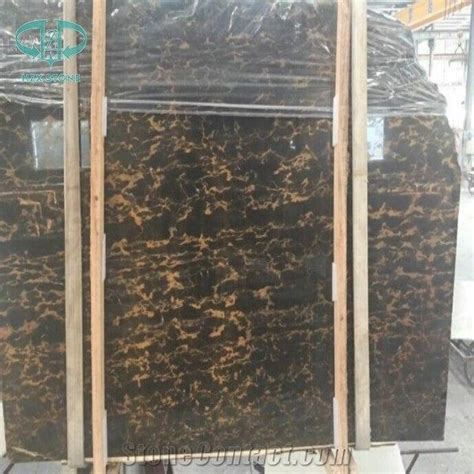 Polished Portoro Black Marble With Gold Veins China Portoro Gold