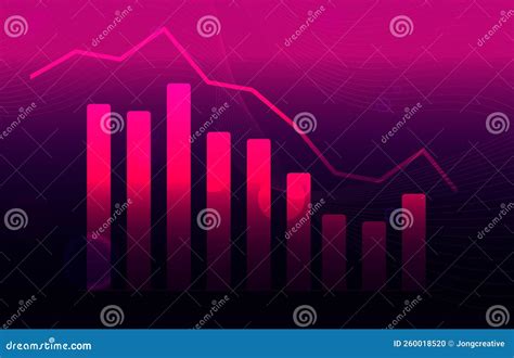 Down Negative Fluctuation Bar Graph Chart Depreciation Business