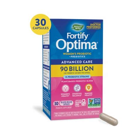 Nature S Way® Fortify® Optima® Women S Advanced Care 90 Billion Probiotic Capsules 30 Ct Kroger