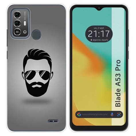 Funda Silicona Para Zte Blade A53 Pro Diseño Barba Dibujos con Ofertas