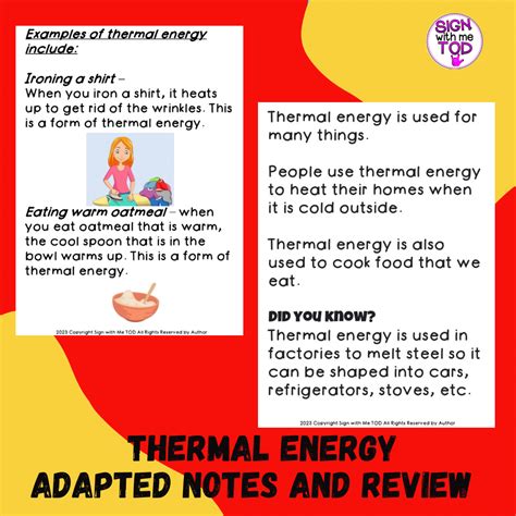 Heat Transfer and Thermal Energy Adapted Notes and Review | Made By ...