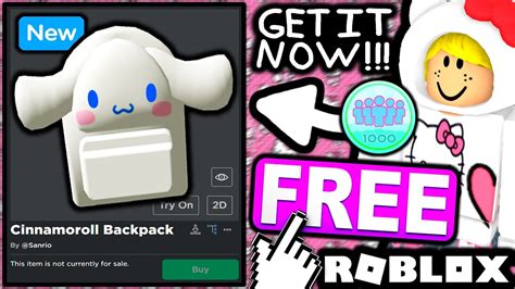 Free Accessory How To Get Cinnamoroll Backpack Roblox My Hello Kitty