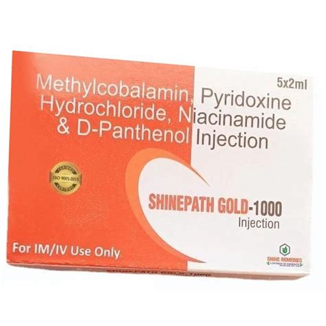 Methylcobalamine Pyridoxine Nicotinamide D Panthenol Injection 1000