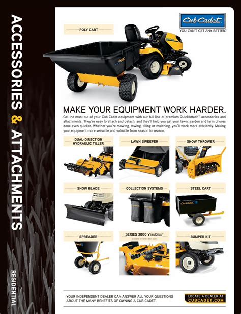 Pdf Attachments Cub Cadet · Attachments Theyre Easy To Attach And