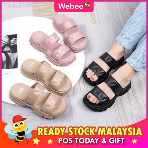 READY STOCKWEBEE Thick Women S Sandal Kasut Wanita Casual Wedges Flip