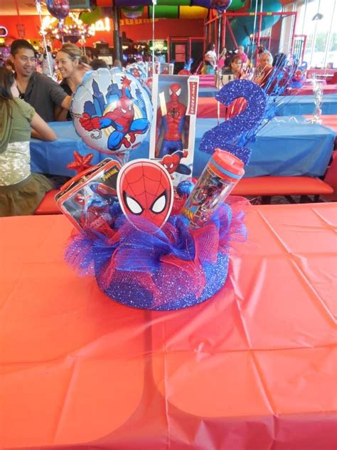 Spiderman Centerpiece Made By Alexandra Rosas Https Facebook