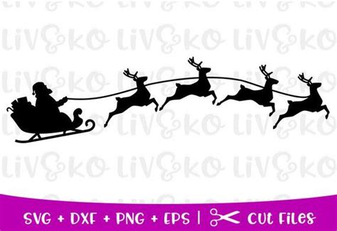 Santa S Sleigh Svg Christmas Svg Santa S Sleigh Cut File Christmas