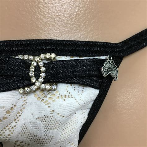 White Lace Micro Mini G String Thong Bikini Set Sexy Etsy Australia