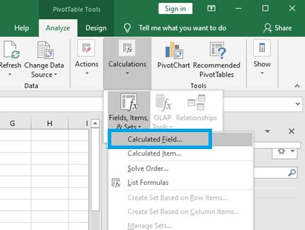 How To Add And Use An Excel Pivot Table Calculated Field Geeksforgeeks