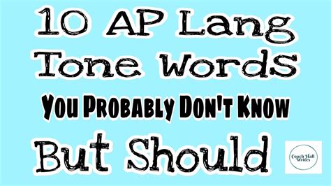 Tone Words You Need To Know For Ap Lang The Sat And The Act Coach