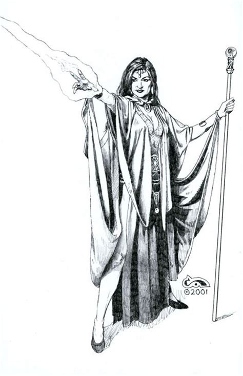 Evil Sorceress 2001 Clyde Caldwell Sorceress Drawings Character