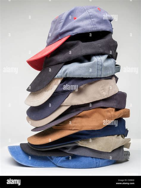 A collection of baseball style hats Stock Photo - Alamy