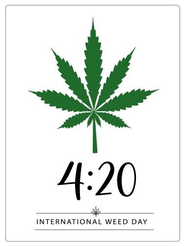 420 Weed Day International Holiday Banner At 20 Vector Image