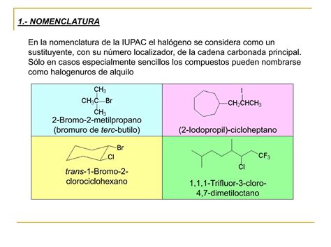 Haluros De Alquilo Quimica Organica Ppt