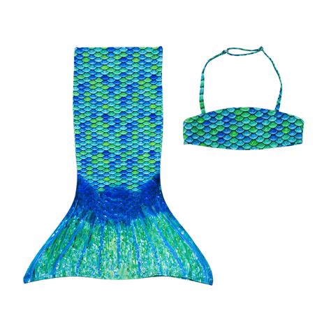 Fin Fun Meerjungfrau Bikini Set AUSSIE GREEN Bikinioberteile Strand Wasserprodukte