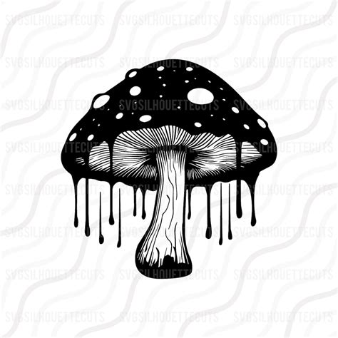 Dripping Mushroom Svg Mushroom Svg Amanita Mushroom Svg Cut Etsy