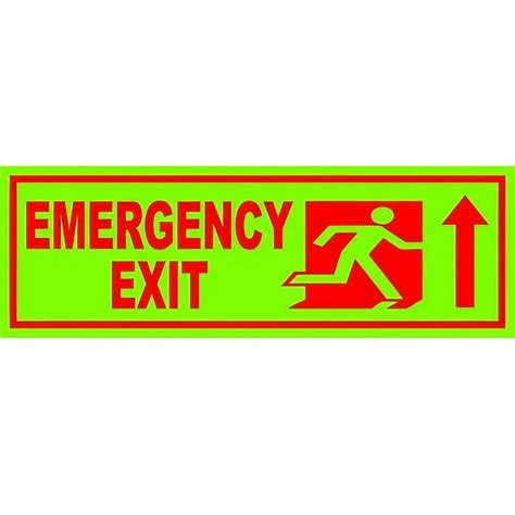 Emergency Exit Vinyl Sticker at best price in Pune by S.M.Enterprises ...