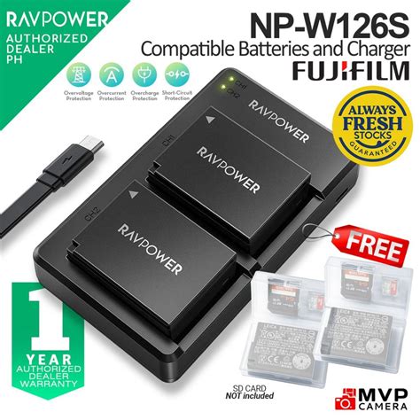 RAVPOWER NP W126 NP W126S NPW126S 126 126S Battery Charger Fuji