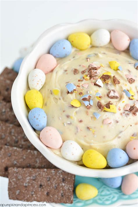 Cadbury Mini Eggs Cheesecake Dip - A Pumpkin And A Princess