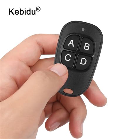 Kebidu 4 Keys Wireless Remote Control Garage Door Gate Key Fob 433Mhz