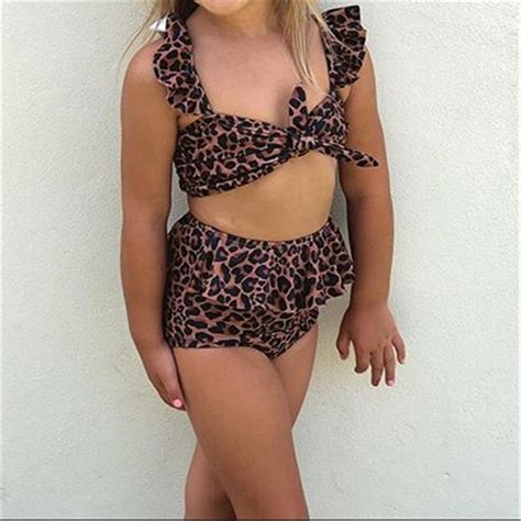 M Dchen Bikini Schwarz Und Rot Sommer F R Jahre Kinder Bademode