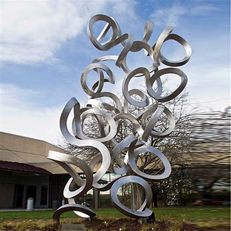 Large Outdoor Stainless Steel Abstract Sculpture