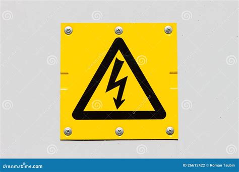 Sign of Danger High Voltage Symbol Stock Illustration - Illustration of ...